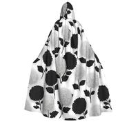 PHAYAH Cape à capuche sorcière Halloween costume sorcellerie cape | Cape à motif doux texturé pour cosplay, bal masqué, bal masqué, danse, congrès