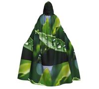 PHAYAH Cape à capuche sorcière Halloween costume sorcellerie cape | Cape à motif goutte de rosée pour cosplay, bal masqué, bal masqué, danse et congrès