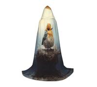 PHAYAH Cape à capuche sorcière Halloween costume sorcellerie cape | Joli petit perchoir. Cape à motif pour cosplay, bal masqué, bal masqué, danse, congrès