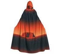 PHAYAH Cape à capuche sorcière Halloween costume sorcellerie cape | Uluru Cape à motif pour cosplay, bal masqué, bal masqué, danse, congrès
