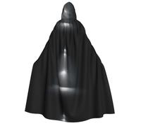 PHAYAH Cape de sorcière d'Halloween avec capuche de Noël | Cape à motif de blocs fragmentés pour cosplay, bal masqué, fête, cadeau, danse, comique, convention