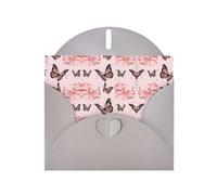 PHAYAH Cartes de vœux vierges à motif papillon rose avec enveloppes 10,2 x 15,2 cm, cartes de remerciement pour Noël, vacances, anniversaire, remise de diplôme, anniversaire de mariage - Gris