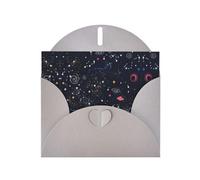 PHAYAH Cartes de vœux vierges avec enveloppes Motif constellation amas d'étoiles galaxies 10,2 x 15,2 cm pour Noël, vacances, anniversaire, remise de diplôme, anniversaire de mariage - Gris