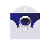 PHAYAH Cartes de vœux vierges avec enveloppes Motif Cool Man in Outer Space Galaxie 10,2 x 15,2 cm pour Noël, vacances, anniversaire, remise de diplôme, anniversaire de mariage Blanc