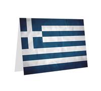 PHAYAH Cartes de vœux vierges avec enveloppes - Motif drapeau grec - 10,2 x 15,2 cm - Cartes de remerciement pour Noël, vacances, anniversaire, remise de diplôme, anniversaire de mariage - Gris