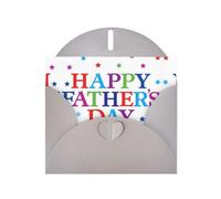 PHAYAH Cartes de vœux vierges avec enveloppes Motif étoiles et Happy Fathers Day 10,2 x 15,2 cm Cartes de remerciement pour Noël, vacances, anniversaire, remise de diplôme, anniversaire de mariage