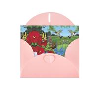 PHAYAH Cartes de vœux vierges avec enveloppes, motif oiseau, papillon, fleur, 10,2 x 15,2 cm, cartes de remerciement pour Noël, vacances, anniversaire, remise de diplôme, anniversaire de mariage, rose