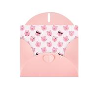 PHAYAH Cartes de vœux vierges avec enveloppes - Motif tête de cochon rose - 10,2 x 15,2 cm - Cartes de remerciement pour Noël, vacances, anniversaire, remise de diplôme, anniversaire de mariage - Rose