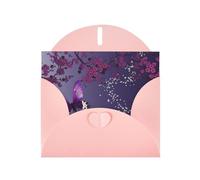 PHAYAH Cartes de vœux vierges violettes avec enveloppes 10,2 x 15,2 cm - Cartes de remerciement pour Noël, vacances, anniversaire, remise de diplôme, anniversaire de mariage - Rose