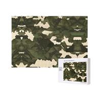Phayah Casse-tête camouflage militaire de 300 pièces pour puzzle en bois pour famille, ami, décoration d'intérieur, art mural, 15,7 x 27,9 cm