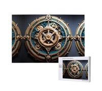 Phayah Casse-tête cool steampunk engrenages 1000 pièces pour puzzle en bois pour famille, ami, décoration d'intérieur, art mural, 29,5 x 50 cm