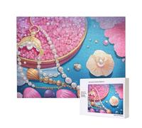 Phayah Casse-tête de coquillage lumineux de 500 pièces pour puzzle, puzzle en bois pour famille, ami, décoration d'intérieur, art mural, 20,4 x 38,1 cm