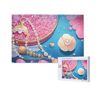 Phayah Casse-tête de coquillages lumineux de 1 000 pièces pour puzzle en bois pour famille, ami, décoration murale, 29,5 x 50 cm