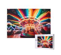Phayah Casse-tête lumineux carrousel pour adultes de 1000 pièces. Décoration d'intérieur, fête d'anniversaire pour hommes et femmes, 75 x 50 cm