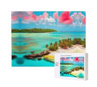 Phayah Casse-tête paysage caribéen pour adultes 500 pièces jouets de développement de l'intelligence des enfants 20,4 x 38,1 cm