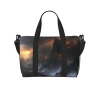 Phayah Castle in The Waves Sac de sport de voyage pour femme et fille Résistant à l'eau, Noir , Taille unique