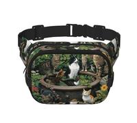 Phayah Cat By Flower Sac banane pour homme, femme, entraînement, voyage, course décontractée, randonnée, cyclisme