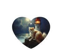 Phayah Cat By Lighthouse Lot de 4 désodorisants pour voiture Parfum lavande en forme de cœur à suspendre Carte parfumée à suspendre pour voiture, placard, tiroir