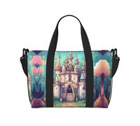 Phayah Classical Castle Sac de voyage fourre-tout pour femme et fille Résistant à l'eau Noir Taille unique, Noir/blanc, One Size