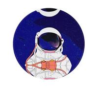 PHAYAH Cool Man In Outer Space Galaxy Tapis de souris rond en caoutchouc antidérapant durable et confortable pour le bureau, les jeux et l'apprentissage 8 en 1 pièce