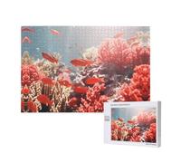 Phayah Coral Reef Fish School Pattern Puzzle Unique Jigsaw Wall Art Picture for Home Decoration 1000 Pcs