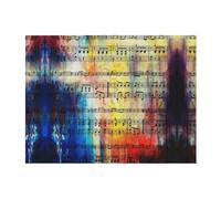 PHAYAH Couverture en flanelle motif notes de musique vintage 152,4 x 127 cm pour lit, canapé, soirée cinéma, camping et voyage - Couverture ultra douce et chaude