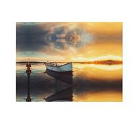 PHAYAH Couverture en flanelle motif petit bateau sur l'eau 127 x 101 cm pour lit, canapé, soirée cinéma, camping et voyage