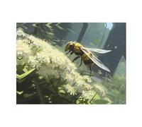 PHAYAH Couverture en flanelle ultra douce avec motif abeille mignonne pour canapé, lit, salon, bureau, pause déjeuner, 152,4 x 127 cm