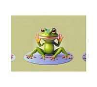 PHAYAH Couverture en flanelle ultra douce avec motif grenouille faisant du yoga pour canapé, lit, salon, bureau, pause déjeuner, 203,2 x 152,4 cm