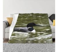 PHAYAH Couverture en flanelle ultra douce avec motif loon oiseau pour canapé, lit, salon, bureau, pause déjeuner, 127 x 101,6 cm