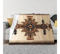 PHAYAH Couverture en flanelle ultra douce avec motif peinture amérindienne pour canapé, lit, salon, bureau, pause déjeuner, 152,4 x 127 cm