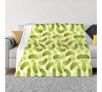 PHAYAH Couverture en flanelle ultra douce et chaude à motif cornichons Sushi Dill Pickles - 203,2 x 152,4 cm - Pour lit, canapé, soirée cinéma, camping et voyage