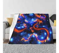 PHAYAH Couverture polaire douce en flanelle motif dragon brillant 203,2 x 152,4 cm, couverture chaude toutes saisons pour literie, canapé et voyage