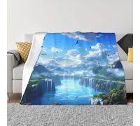 PHAYAH Couverture polaire douce en flanelle motif oiseaux volant dans le ciel 203,2 x 152,4 cm, couverture chaude toutes saisons pour literie, canapé et voyage