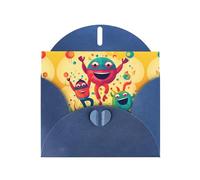PHAYAH Cutie Pie Lot de 10 cartes de vacances avec enveloppes bleues pour anniversaire de mariage et invitations de fête