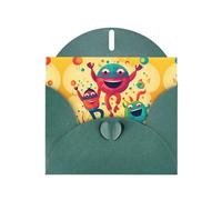PHAYAH Cutie Pie Lot de 10 cartes de vacances avec enveloppes Vert foncé Convient pour les anniversaires de mariage et les invitations de fête