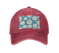 PHAYAH Daisy in Bloom Chapeau de cowboy unisexe adulte en coton à bord incurvé Casquette de baseball Sport Denim Chapeau de soleil Noir