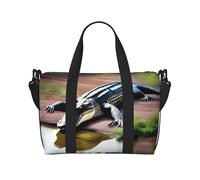 Phayah Deadly Rolling Croco Sac de voyage, sac de sport, sac de sport, sac de week-end à bandoulière pour femme, Noir , Taille unique