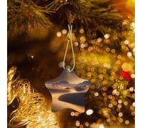 Phayah Décoration de sapin de Noël en céramique en forme d'étoile du désert - Souvenirs pour la famille, le Nouvel An, la maison