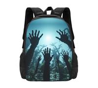 PHAYAH Deep Woods Sac à dos décontracté pour ordinateur portable Motif main de monstre pour homme et femme pour garçons et filles Sac à dos léger