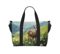 Phayah Deer In The Meadow Sac de voyage Sac à main Sac à main Bagage Bagage Sac de nuit Pliable Unisexe Voyage en avion Sac pour objets personnels