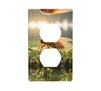 Phayah Dewdrop Cigale Plaque murale pour interrupteur Duplex Plaque de commutation électrique