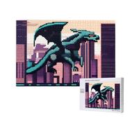Phayah Dragon In The City Puzzles 1000 pièces pour puzzle en bois pour famille, ami, décoration murale, 75 x 50 cm