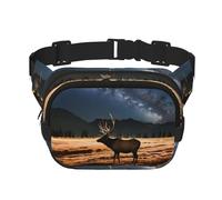 Phayah Elk In The Meadow Sac banane pour homme et femme avec sangle réglable pour l'extérieur, l'entraînement, les voyages, la course à pied, la randonnée, le cyclisme