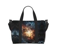 Phayah Explosion of the Earth Sac de voyage fourre-tout pour femme et fille Résistant à l'eau, noir, One Size