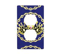 Phayah Fantasy Tiare Pattern Duplex Prise murale Plaque murale Taille standard Polycarbonate thermoplastique Double prise