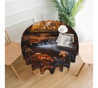 PHAYAH Fig. Nappe ronde à motif ami intime et compréhensif 152,4 cm Tissu de table rustique décoratif pour vacances, maison, fête, buffet