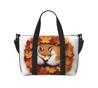 Phayah Fox Sac de voyage pliable en forme de feuille d'érable Unisexe