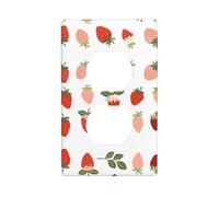 Phayah Fraises avec différentes formes Motif Duplex Prise murale Plaque murale Taille standard Polycarbonate thermoplastique Double bouchon Couvertures