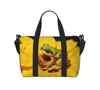 Phayah Frog In The Pistil Sac de voyage Sac à main Sac à main Sac à main Bagage Bagage Sac de nuit Pliable Unisexe Voyage en avion Sac pour objets personnels